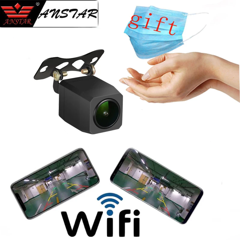 ANSTAR мини камера заднего вида WiFi Автомобильная водонепроницаемая широкоугольная