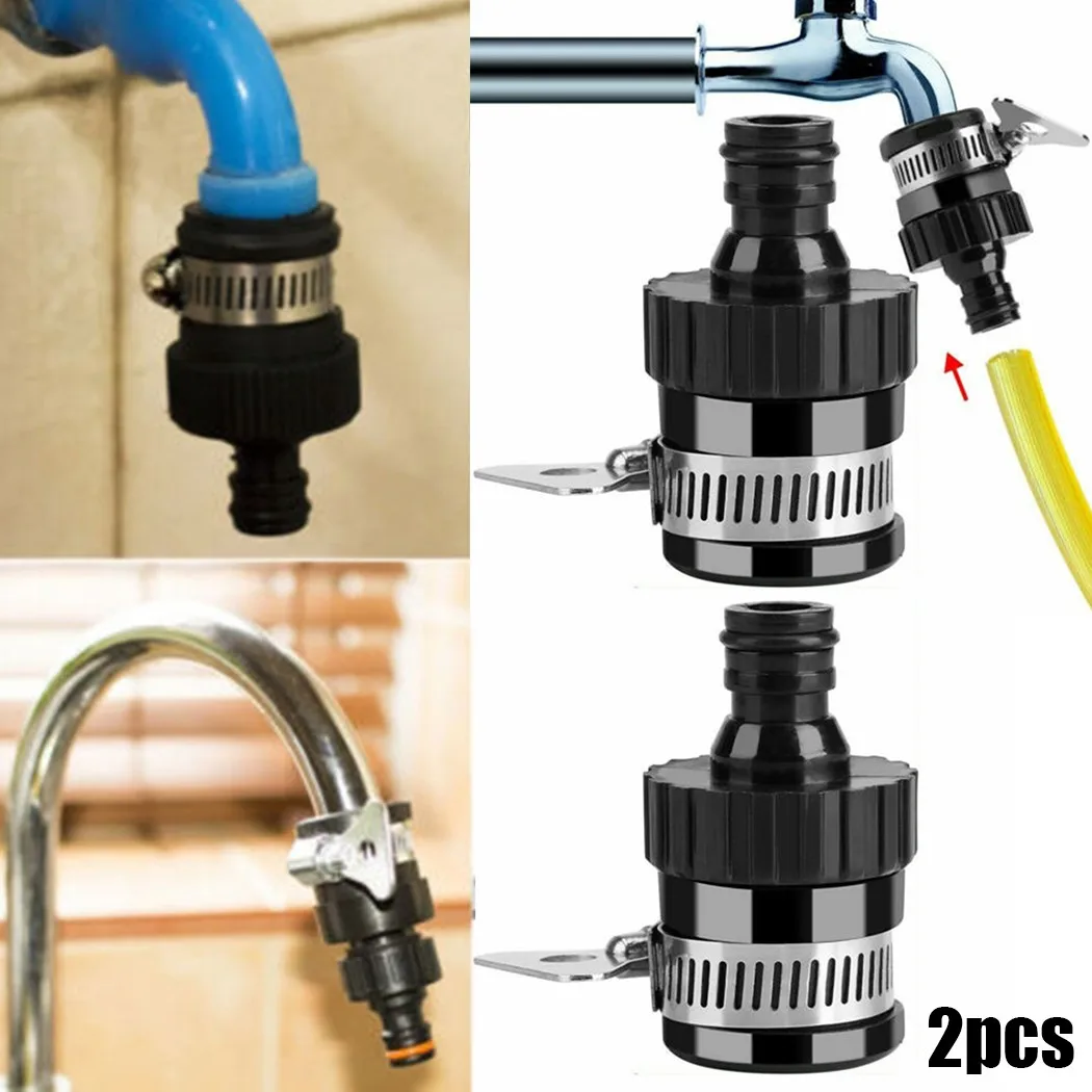 

Adapter Tap Connector Adjustable Black For Taps Between 13-17mm Hose Pipe