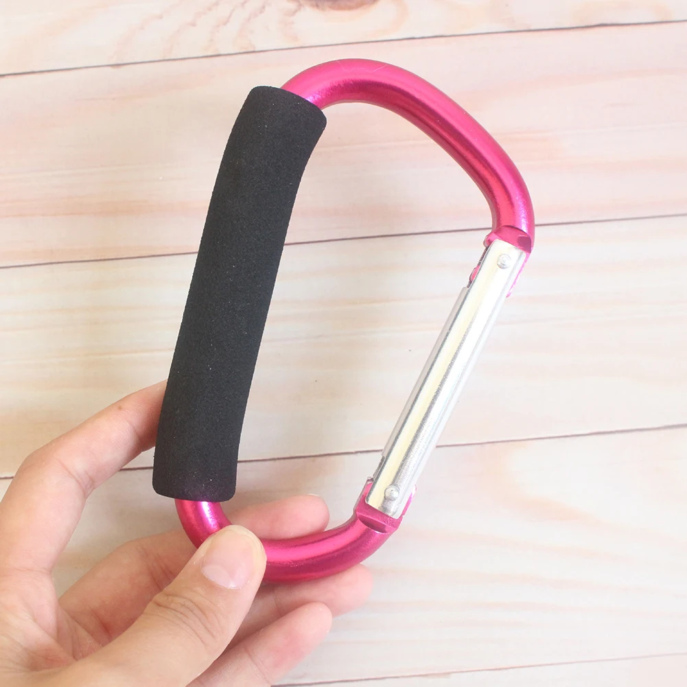 

3pcs Durable D Shape Heavy Duty Stroller Hooks Carabiner Multi Purpose Portable Purse Organizer Mommy Clip Outdoor Hanger