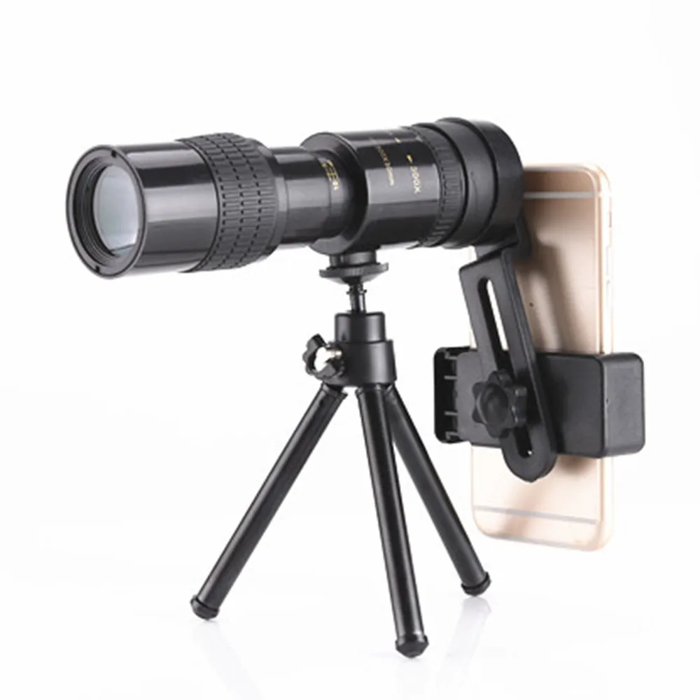 

Монокулярный телескоп 10-300x30, качественный портативный бинокль с супер зумом, для охоты, ночного видения, для кемпинга