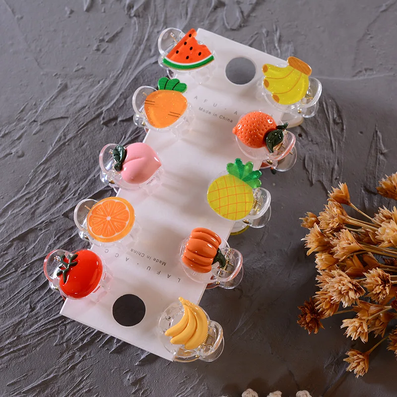 Модные детские аксессуары для волос девочек зажим с мультяшным рисунком фрукты