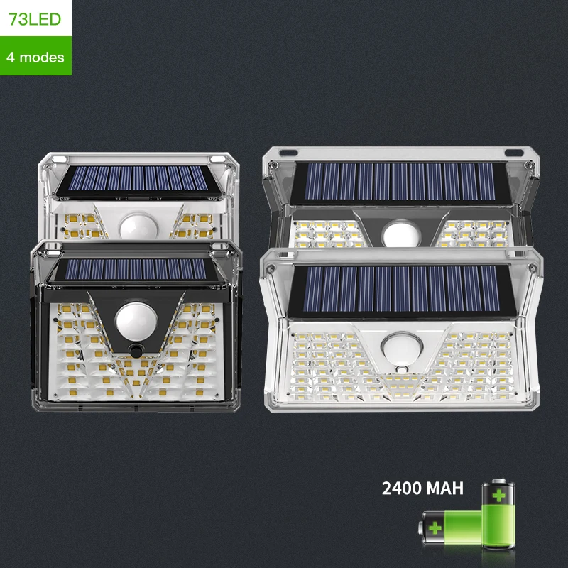 Светодиодный уличный светильник на солнечной батарее настенный с пассивным ИК