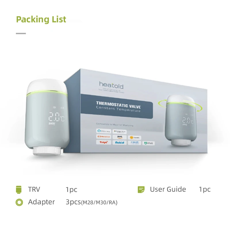 

Tuya ZigBee3.0 Mini Smart Home Voice Control Radiator Actuator Thermostat Heater Temperature Controller With Wireless Gateway