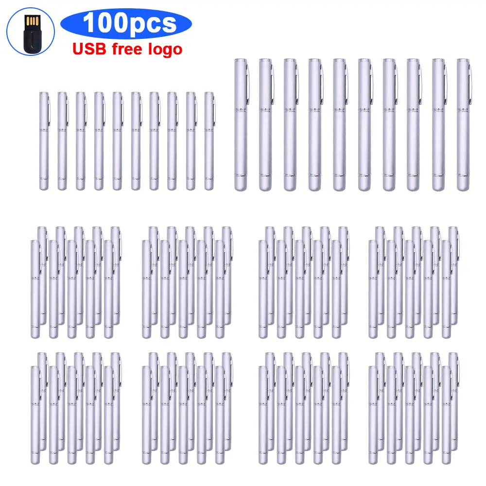 

100 шт./лот, металлическая ручка, USB-флеш-накопитель 2,0, 64 ГБ, 128 ГБ, портативный USB-накопитель 8 ГБ, 16 ГБ