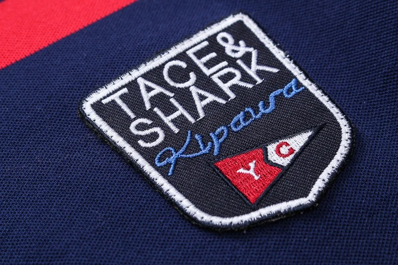Модная деловая рубашка поло, Мужская брендовая рубашка поло Tace& Shark, летняя стильная полосатая Хлопковая мужская Однотонная рубашка поло, модная рубашка