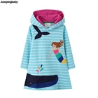 Осенне-зимнее детское платье-Русалка с капюшоном, 2021