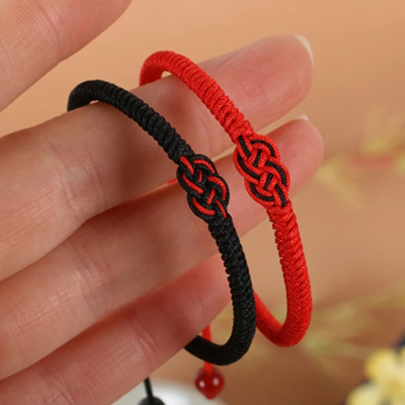 

Tibetan Buddha Woven Amulet Multicolor Bracelets for Women Men Red Black Handmade Rope Buddha Charm Bracelet Friend Gift