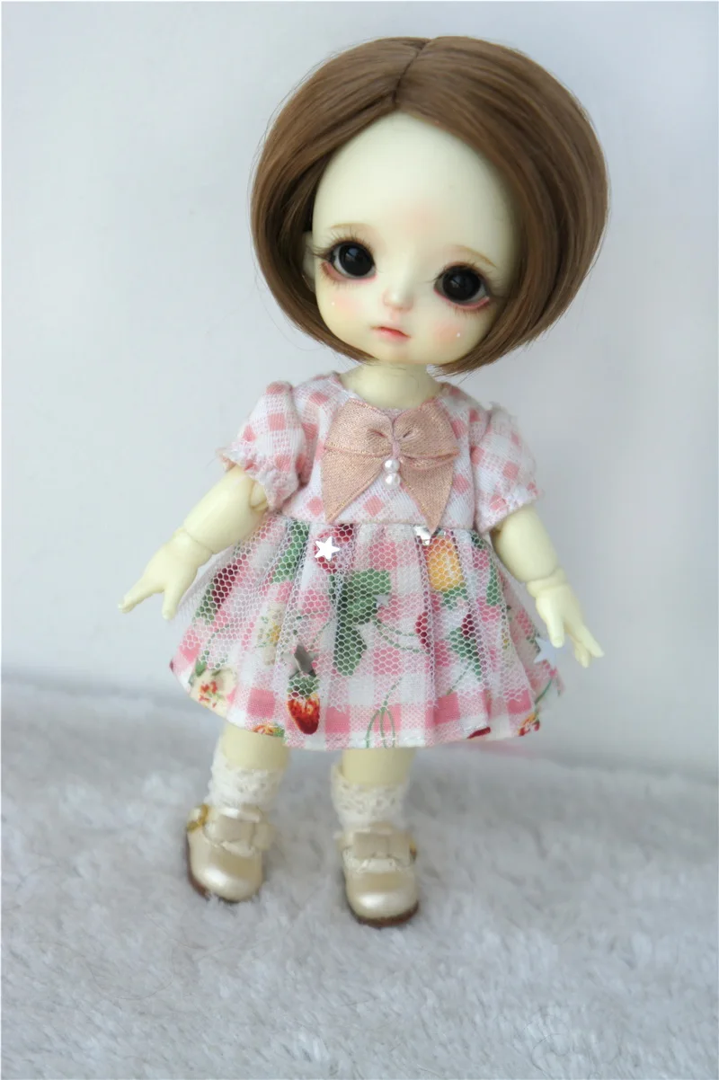 JD591 1/12 1/8 модные короткие BJD синтетический парик для куклы мохеровый костюм Размер