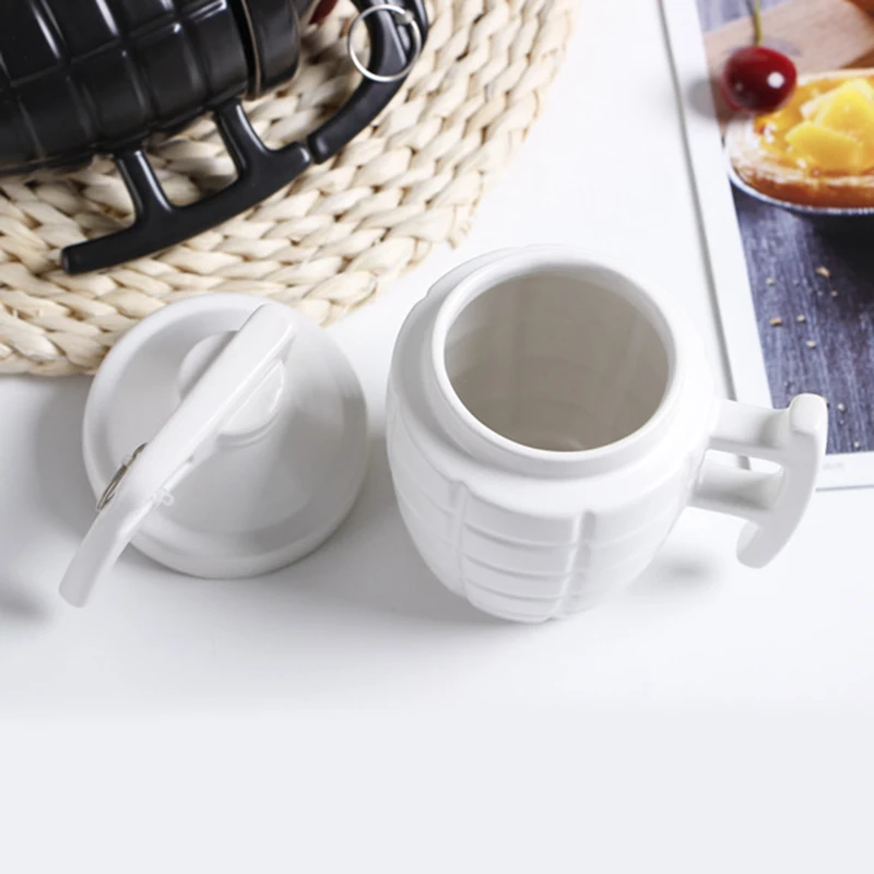 Personalized Creative Bomb cup Large Capacity Mug Coffee 3D Three-dimensional Ceramic With cover water | Дом и сад
