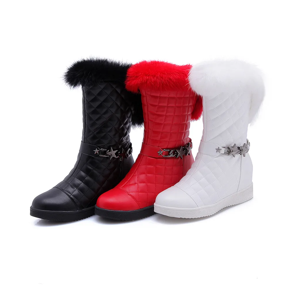 DORATASIA/новые женские зимние сапоги на меху большие размеры 31-41 обувь с