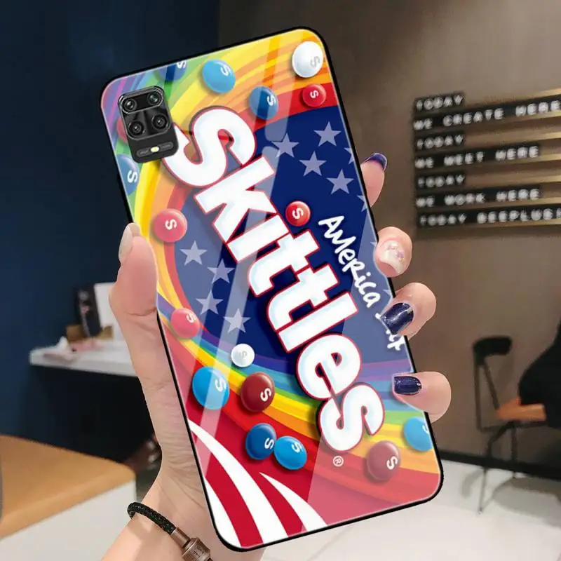 

Phone Case For Redmi 4X 5 5plus 6 6A Note 4 5 6 6pro 7 Xiaomi6 8se MIX2S Note 3 Tempered Glass Skittles Sweet Sour Fruit Candies