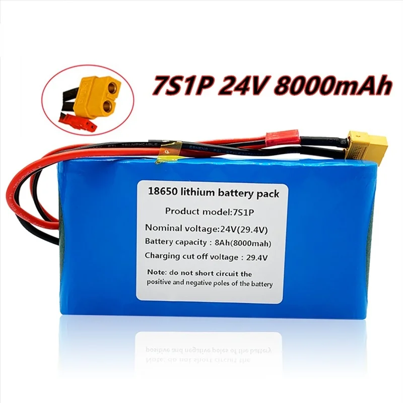 

2021 new 7s1p 24V 8000 MAH Li ion battery pack is suitable for small electric unicycle scooter toy bicycle with built-in BMS