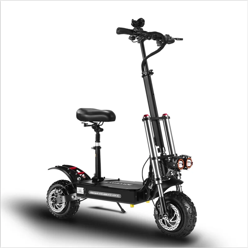 Online Freies Verschiffen 11 Zoll 60V5600W Elektrische Roller Erwachsene Hohe Geschwindigkeit Off-Road Dual Stick Klapp Elektrische Fahrzeug
