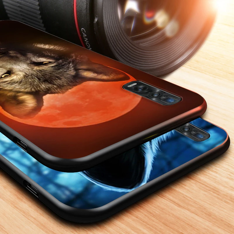 

Anime Wolf Animal for OPPO Find X2 A93 A92 A73 A72 A53 A53S A32 A12 A11X A1K A5 Neo Pro Lite Black Phone Case