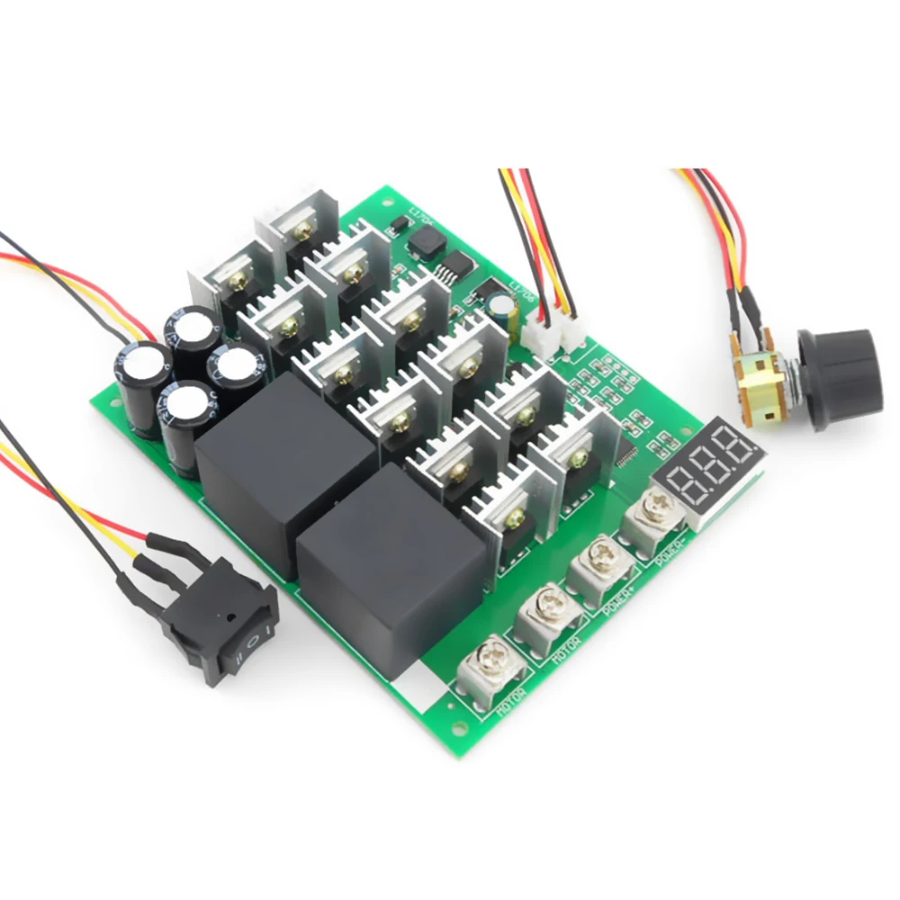 60A 10-55V Цифровой Дисплей контроллер скорости ШИМ модуль вперед разворот 0 ~ 100%