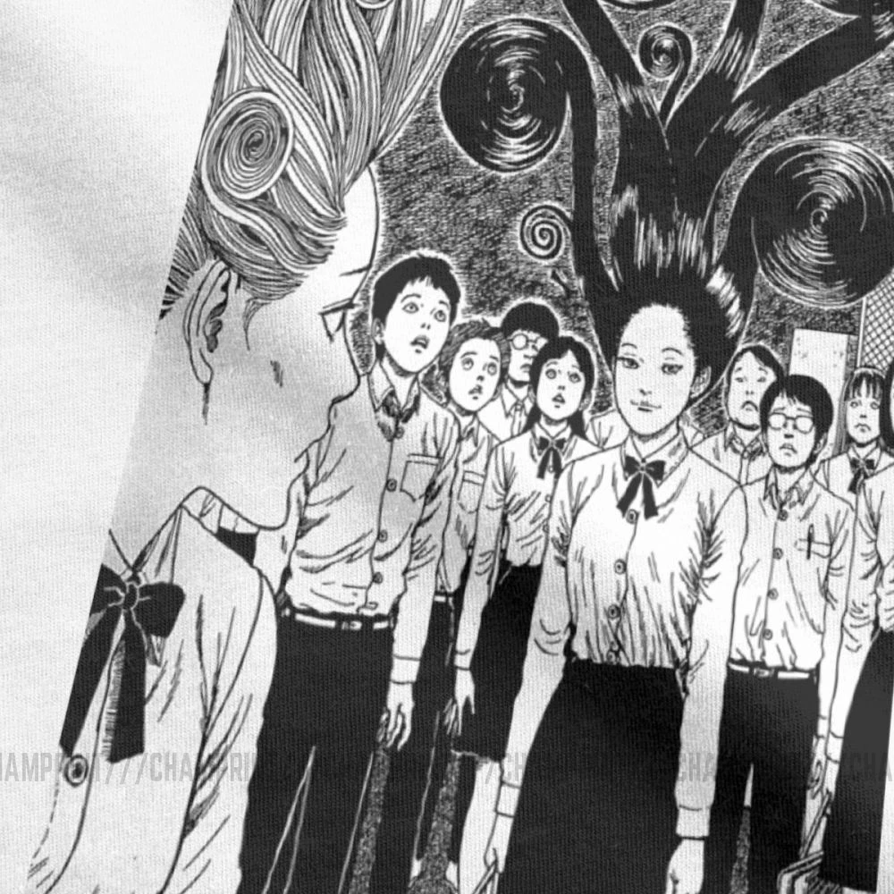 Junji Ito Футболка мужская Tomie Japanese Kago Manga Horror Harajuku 100% хлопковая футболка футболки с
