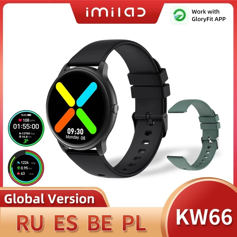 

IMILAB KW66 Smart Watch Women Men BT5.0 Smart Watches Fitness Tracker IP68 Waterproof Smartwatchs for iOS Android Global Version