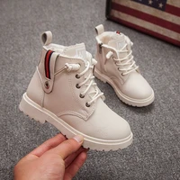 new 2021 kids boots winter boots for boys girls martin boots casual walking outdoor leather plush children snow boots kids shoes
