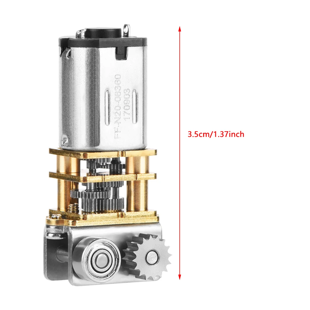 11 об/мин N20 прямоугольный металлический редуктор Микро редукторный двигатель