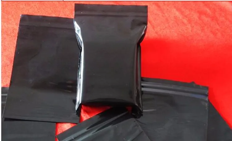 1000pcs Wholesale Black Self Sealing Plastic Bags,big size ziplock poly bags large zipper bags zip lock storage bags black color