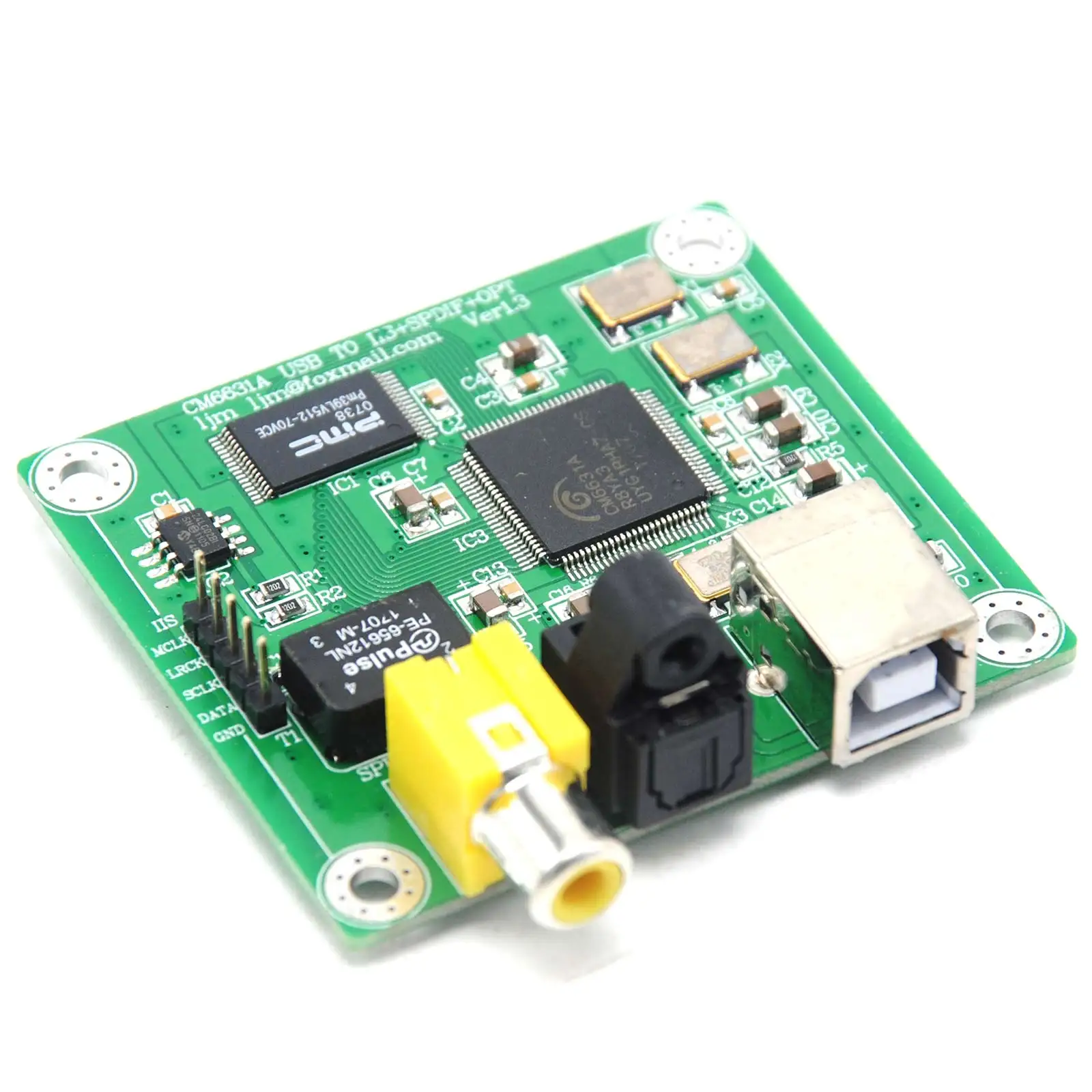 Hi Fi CM6631A 192 кГц для коаксиального оптического преобразователя SPDIF плата DAC 24 бит USB 2