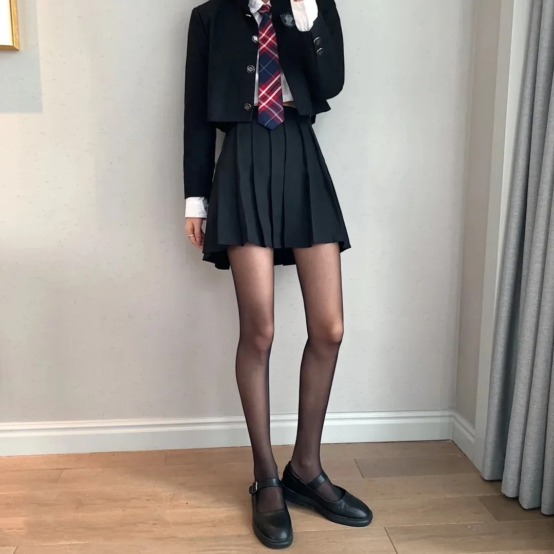 Summer sexy silky ultra-thin black silk pantyhose seamless high waist anti-hook stockings ins thin section | Женская одежда