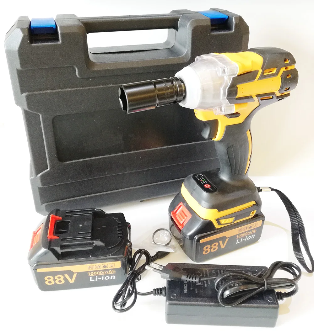 Беспроводной ударный гайковерт бесщеточный электрогайковерт 88 в с