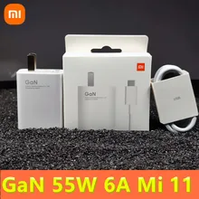 Original Xiaomi Charger 55W GaN Fast Charge 1M 6A Type C cable  For Xiaomi 11 /10 / 10 Lite redmi note 9 pro 10 K40 30 pro