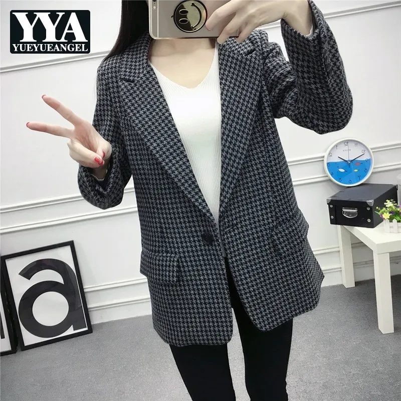 Женский пиджак в корейском английском стиле офисные винтажные толстые пушистые