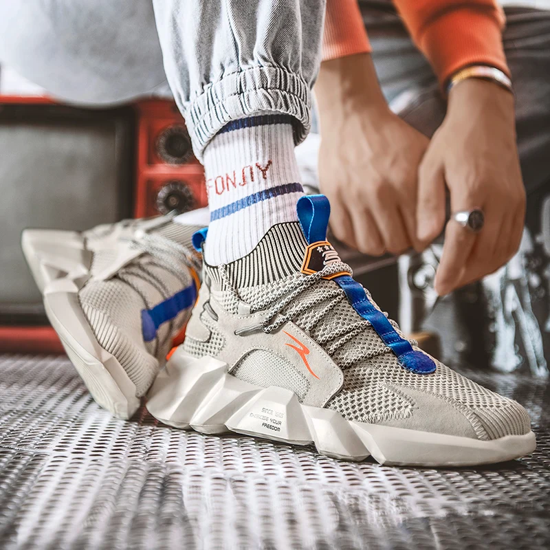 

Men Running Shoes 2020 Autumn New Men Shoes Light Breathable Sneakers Rubber Hard-Wearing Jogging Shoes Non-slip Sports Shoes