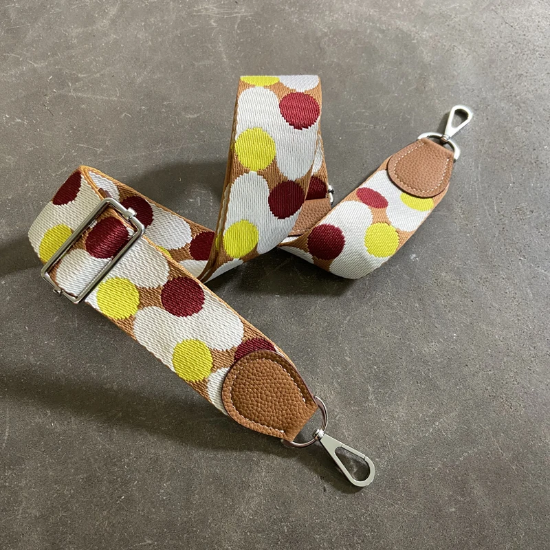 2 ‘’ Suitable For Evelyn Bags Bag Strap Polka Dot Canvas Adjustable Shoulder Strap, Diagonal Strap, Bag Strap