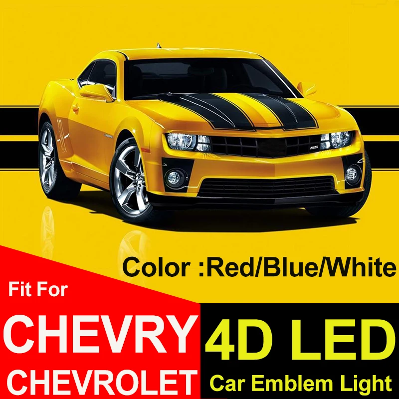 

Car Logo Emlem 4D LED Light Trunk Rear Covers Boot Badge 17*5.5CM for Chevry CRUZE Malibu EPICA CAPTIVA AVEO LOVR Red/Blue/White