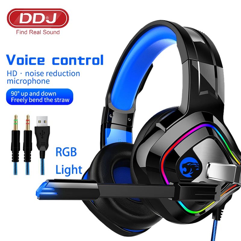 Профессиональные игровые наушники Игровые Super Bass 9D Стерео Для ПК ноутбука С