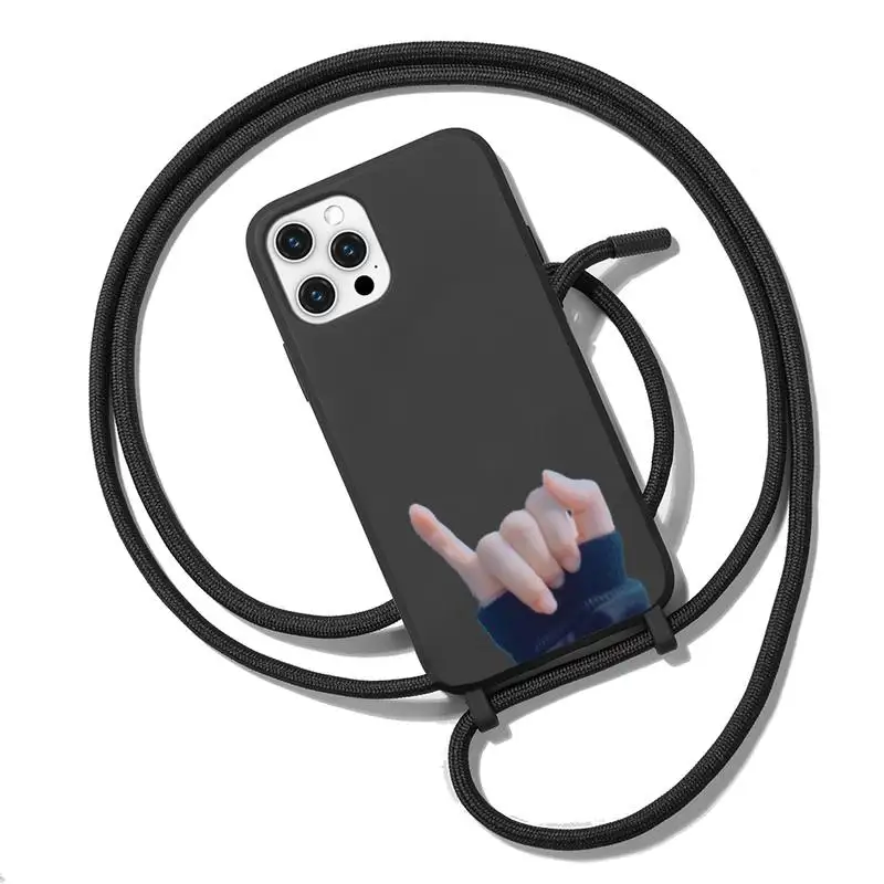 

IU Korean singer Phone Case Necklace Lanyard for iPhone 12 11 8 7 se 2020 mini pro X XS XR MAX Plus