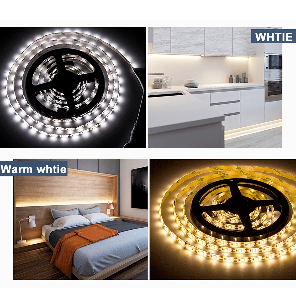 

FOXGBF RGB USB LED Strip light 2835SMD 5V USB Cable TV Backlight Desktop PC Screen Bias lighting Decoration LED lamp Tape Ribbon