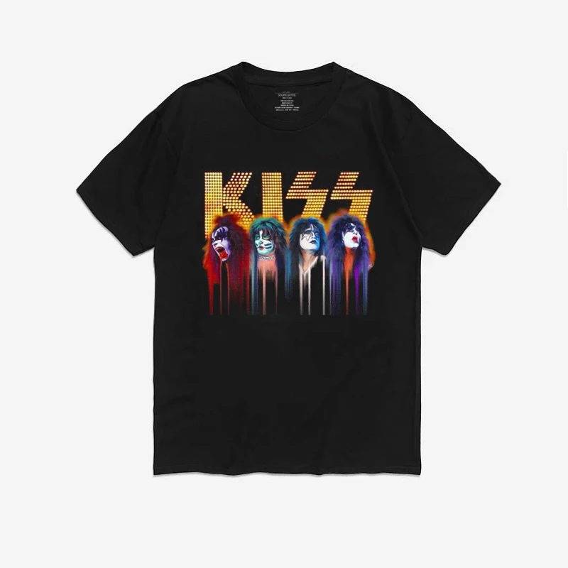 

Hip Hop Oversize T Shirt Men 2021 Streetwear punk style heavy metal rock band Tshirt Short Sleeve 100% cotton Loose