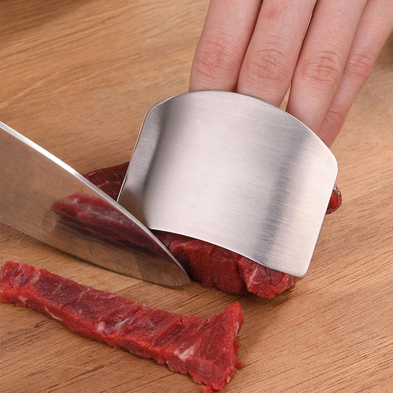 

Portable 1 Pcs Stainless Steel Finger Guard Hand Cut Protector Knife Cut Finger Protection Tool Kitchen Finger Protector Gadget