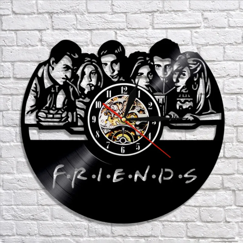 Vinyl Record LED Wall Clock Friends TV Series CD Watch with Lighting Vintage Home Decor | Дом и сад