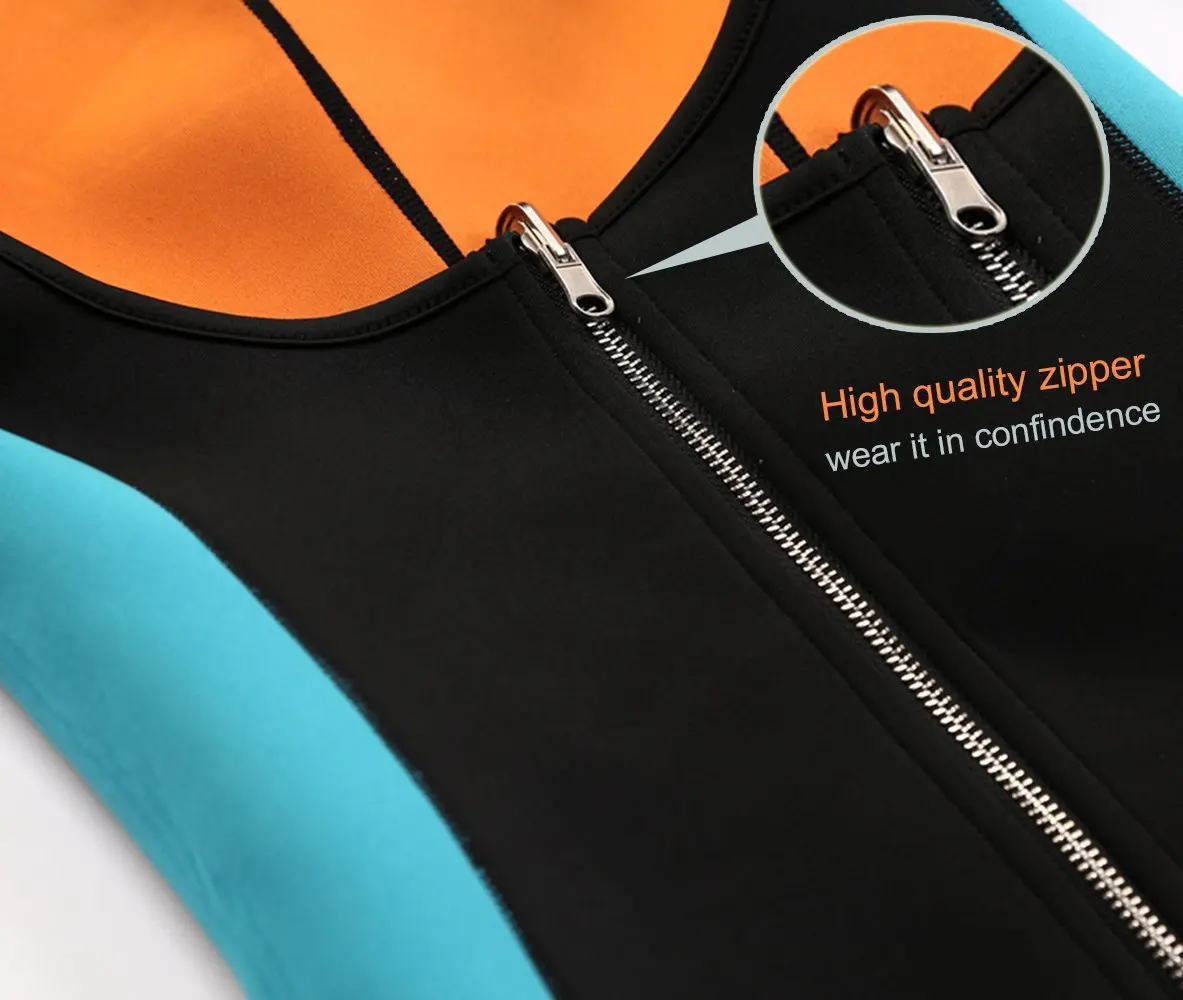 Женский костюм для бега на молнии сауны с коротким рукавом неопреновый женский