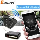 Универсальная умная Автомобильная сигнализация Eunavi, автоматический комплект с пультом дистанционного управления, брелок, центральный дверной замок, управление мобильный телефон