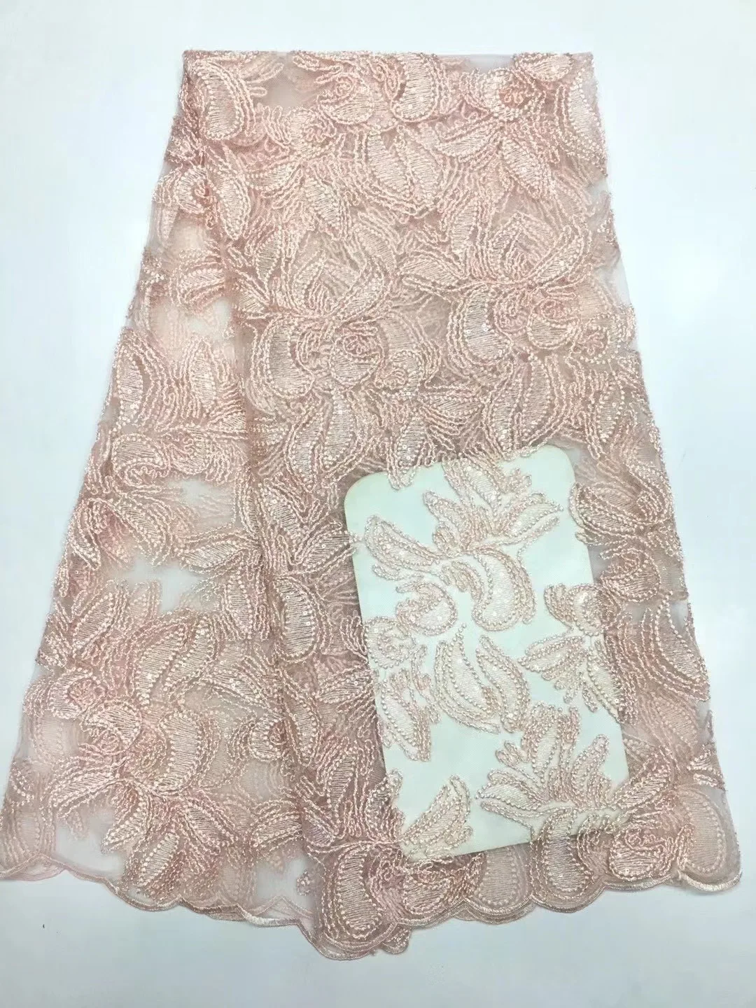 

African Sequined Lace Fabric Nigeria Lace Fabric 2021 High Quality African Lace Fabric, Suitable For Banquet Dress D4406