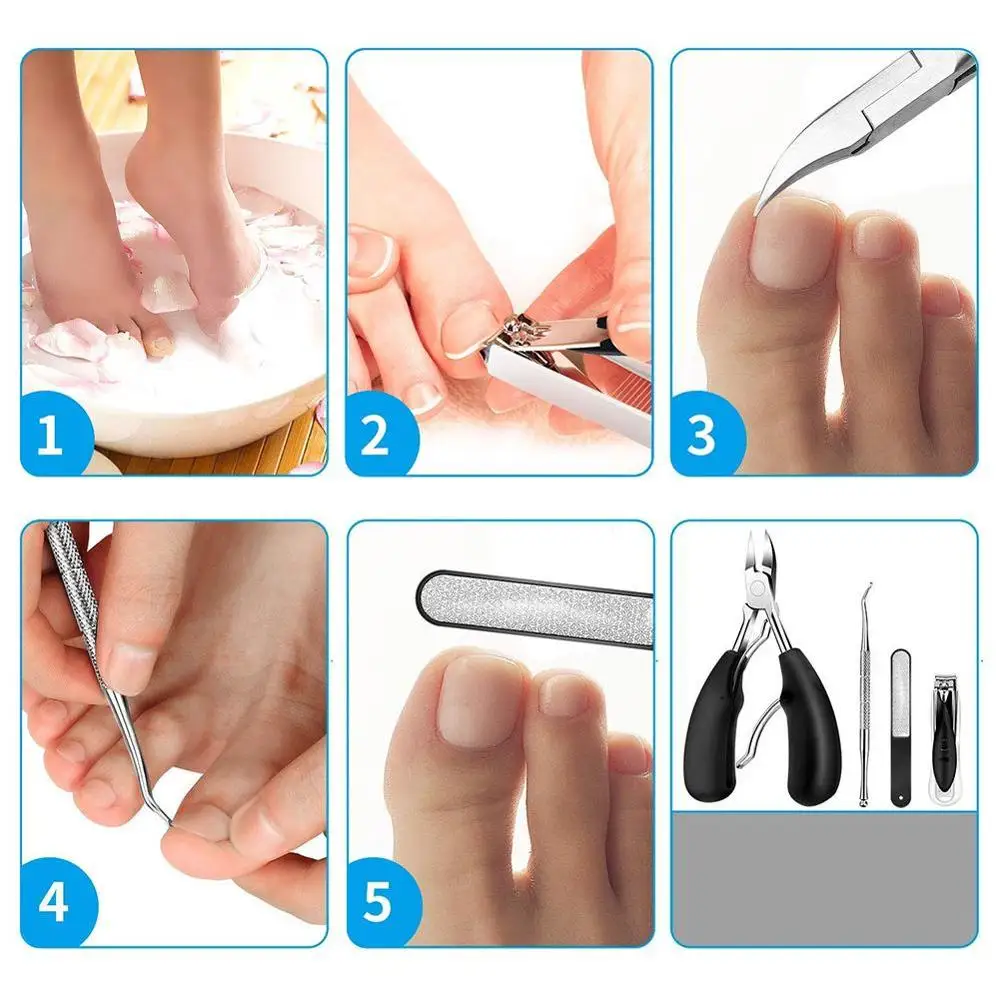 4 шт. коррекция ногтей машинка для стрижки косметические ножницы уход инструмент ножницы для ногтей Наборы для густых слитков параонихиа грибка неправильной ногтей
