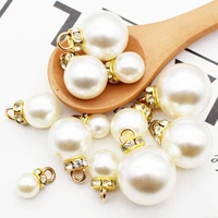 10pcs 8 18mm shine diamond pearl charm for jewelry making necklace bracelet earring accessories diy handmade pendants women girl