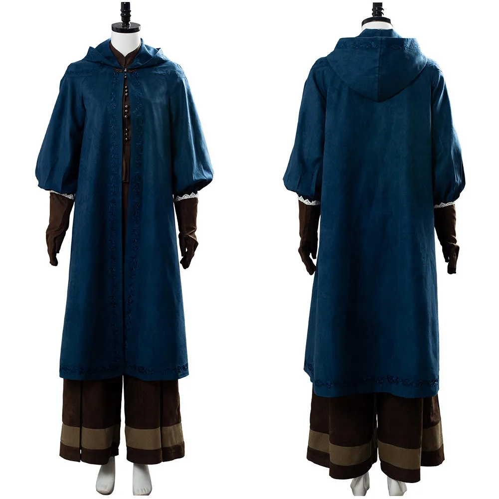 Костюм принцессы Цири цириллы с капюшоном плащ ведьмы униформа костюм для