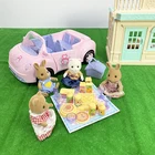 Игрушечная машинка для пикника, игрушечный домик, скользящая трансформируемая машинка, кролик, корзина для семейного пикника, игрушка для девочек, подарки для детей, подарки на день рождения