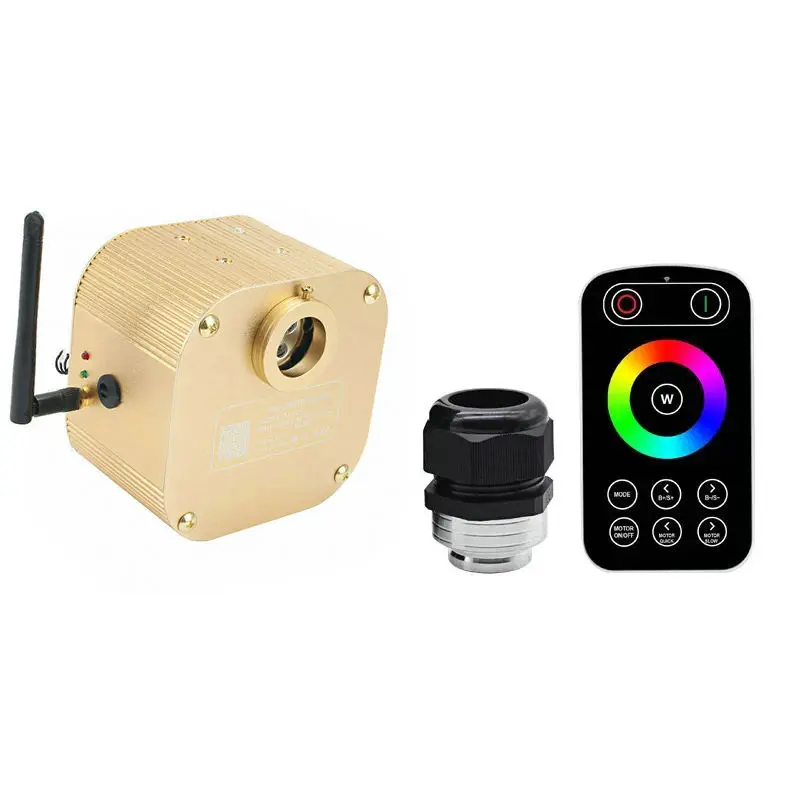 16 Вт RGBW мерцание колеса оптоволоконный светильник двигателя смартфон Bluetooth APP