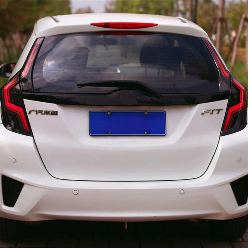 1 пара хвост светильник для Honda Fit Джаз горки 2014 2015 2016 2017 2018 красный Светодиодный