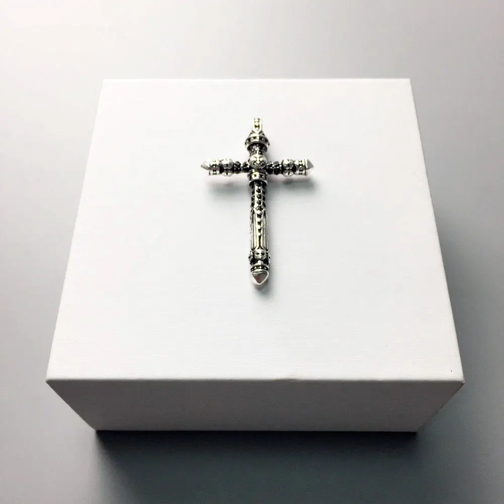 Винтажные подвески-кресты из серебра 925 пробы с черепом и скелетом | Подвески