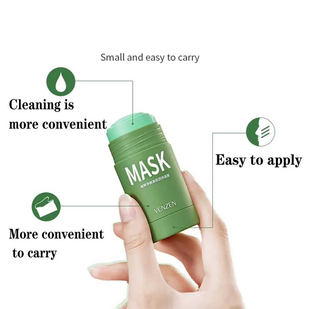 

New Clean Skin And Beautify Skin Solid Green Tea Mask Improve The Luster And Moisture Mild And Delicate Texture Mask