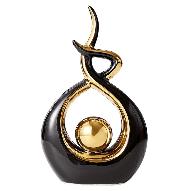 

Home Decoration Accessories for Living Room Ceramic Abstract Sculpture Handicraft Statues Office Desk Decoration